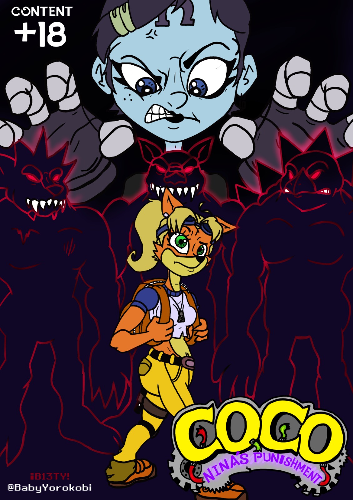 Coco Bandicoot in "Nina's Punishment" page 1 full