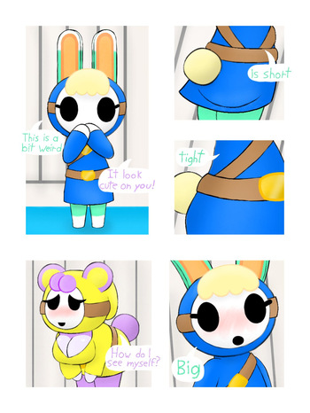 Shy Megan and shy Sasha comic cover
