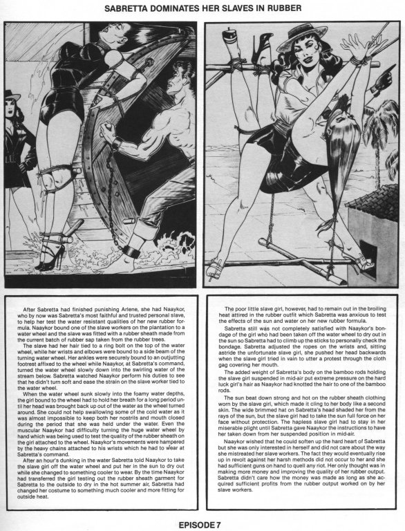 Eneg  - Sabretta Dominates Her Slaves in Rubber page 8 full