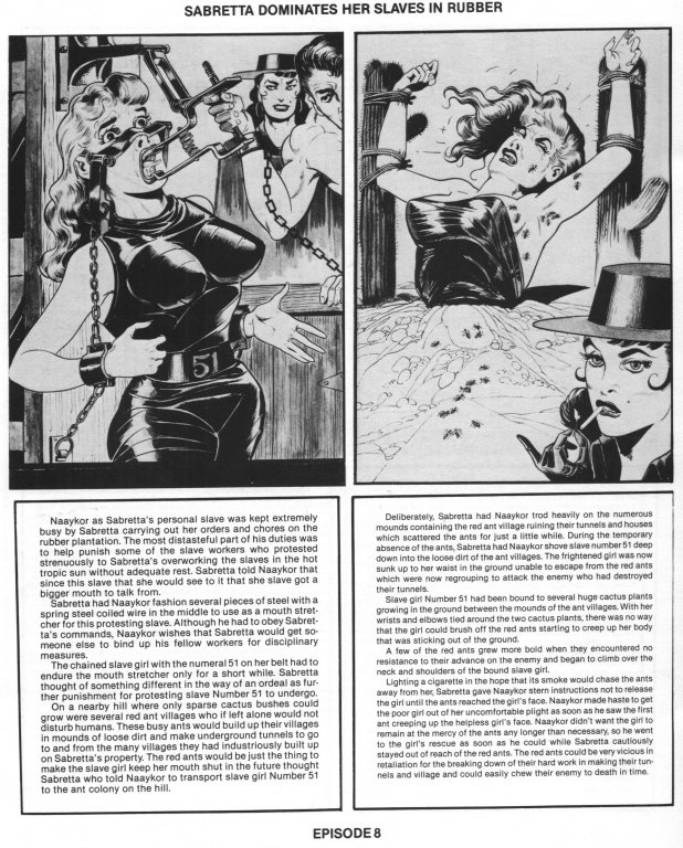 Eneg  - Sabretta Dominates Her Slaves in Rubber page 9 full