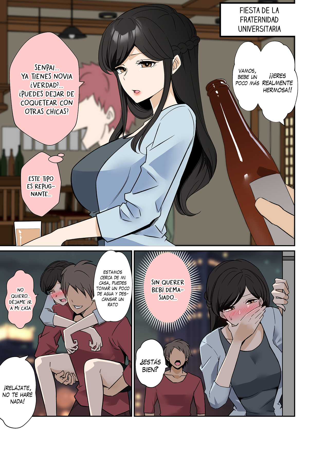 Yotta Daigaku no Kouhai o Turekonde Warui Koto o Suru Hanashi - Haciéndole cosas malas a una estudiante universitaria mientras esta borracha page 2 full