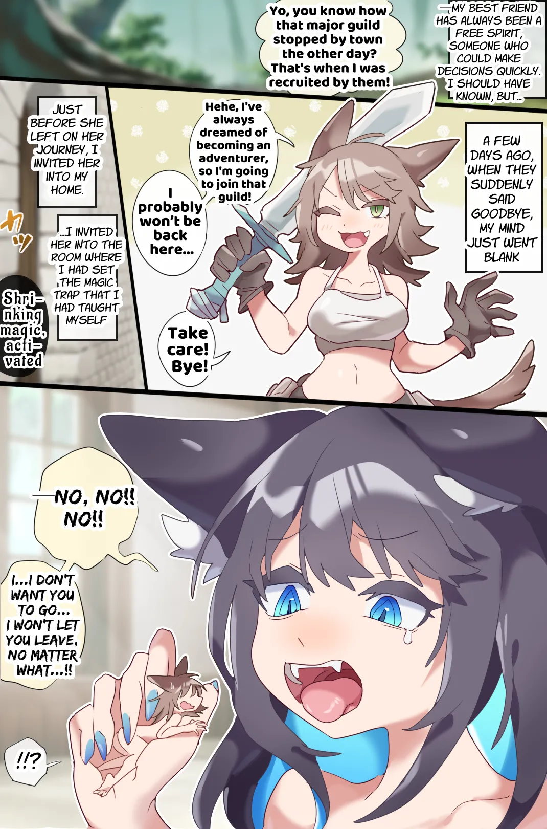 Your best friend is shrunk, swallowed whole, and locked away inside the stomach. page 1 full