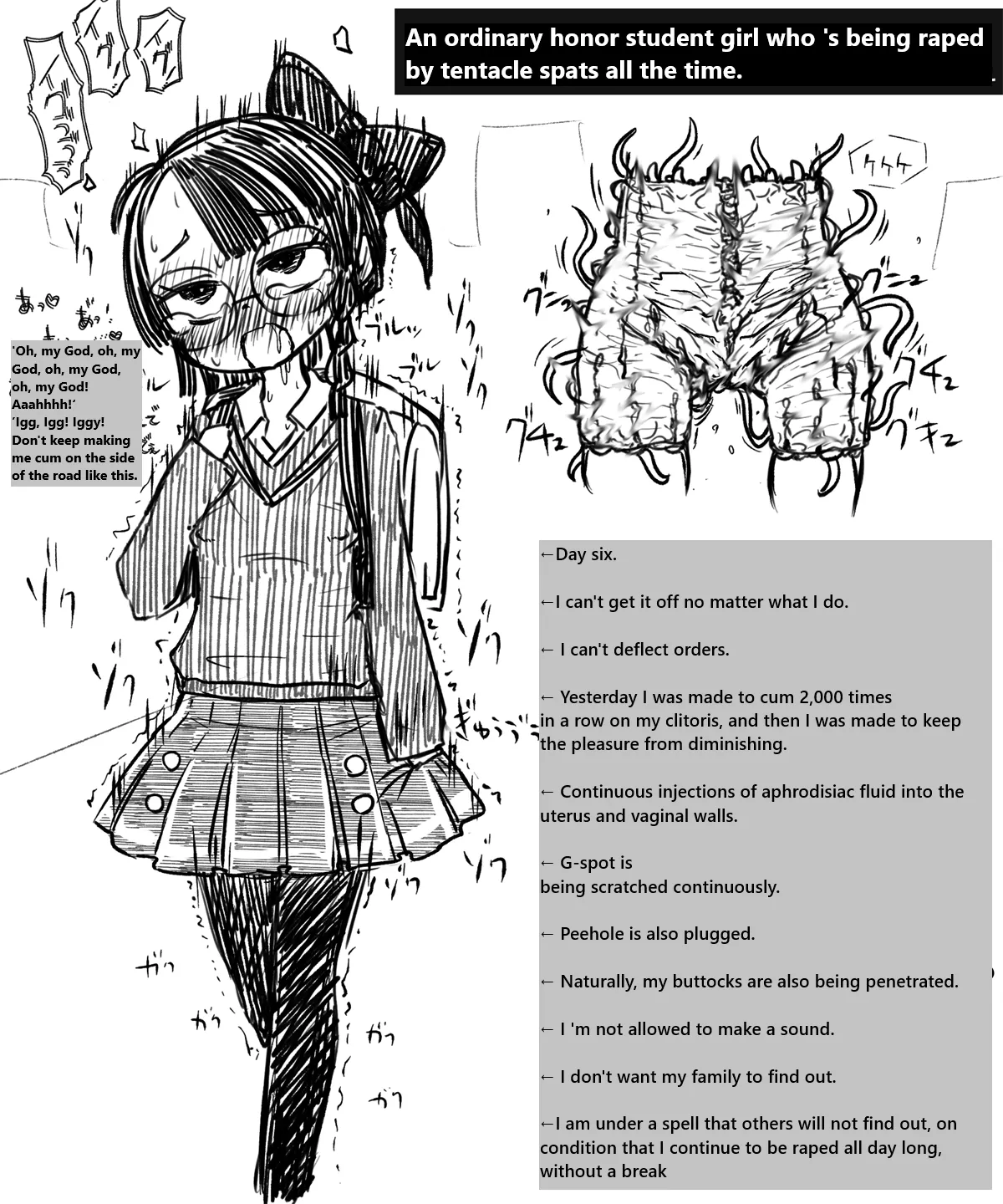Akaishi Shiroishi - The lewd fate of the poor sisters parasitized by tentacle pants page 1 full
