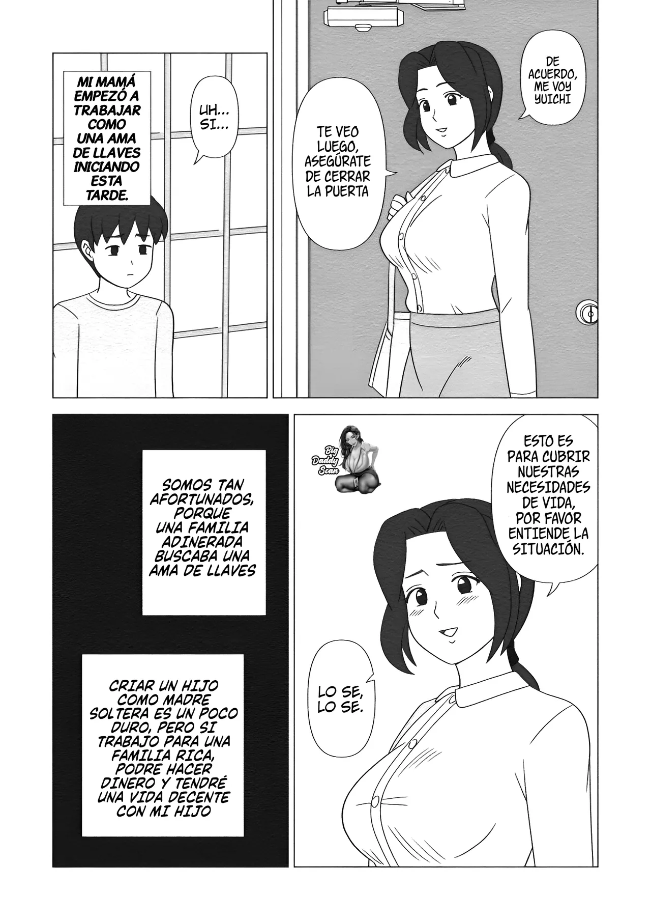 Obouchama no Seishori Dougu ni Sareta Boku no Haha｜Mi Madre Fue Usada Como Juguete Sexual Por Unos Chicos Ricos page 2 full