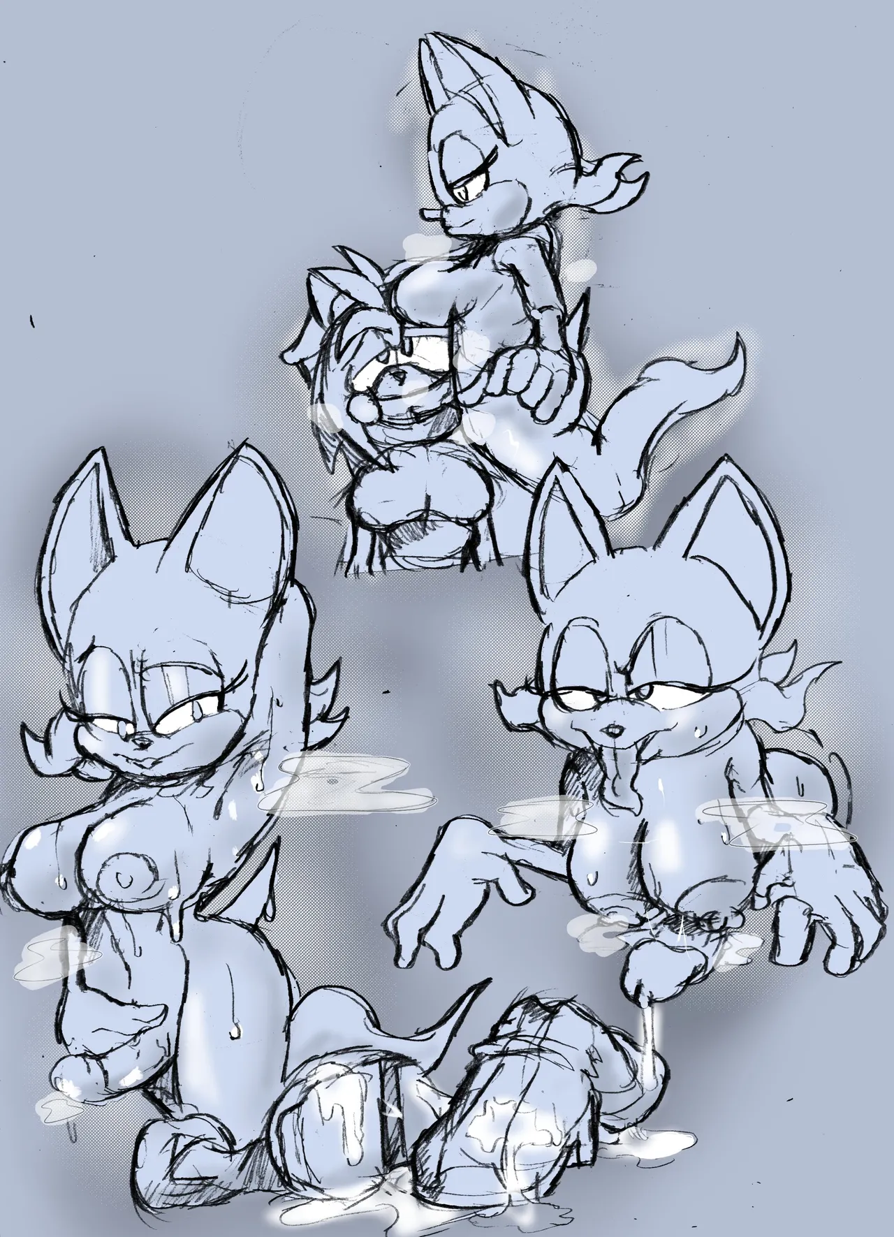 Rouge the Ghostly Bat Thief Doodles page 6 full