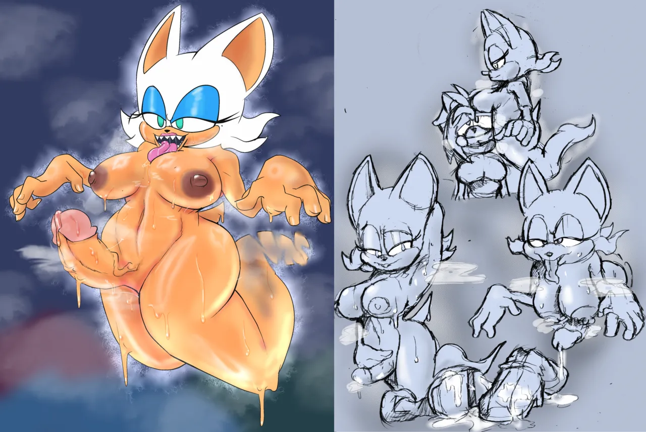 Rouge the Ghostly Bat Thief Doodles page 7 full