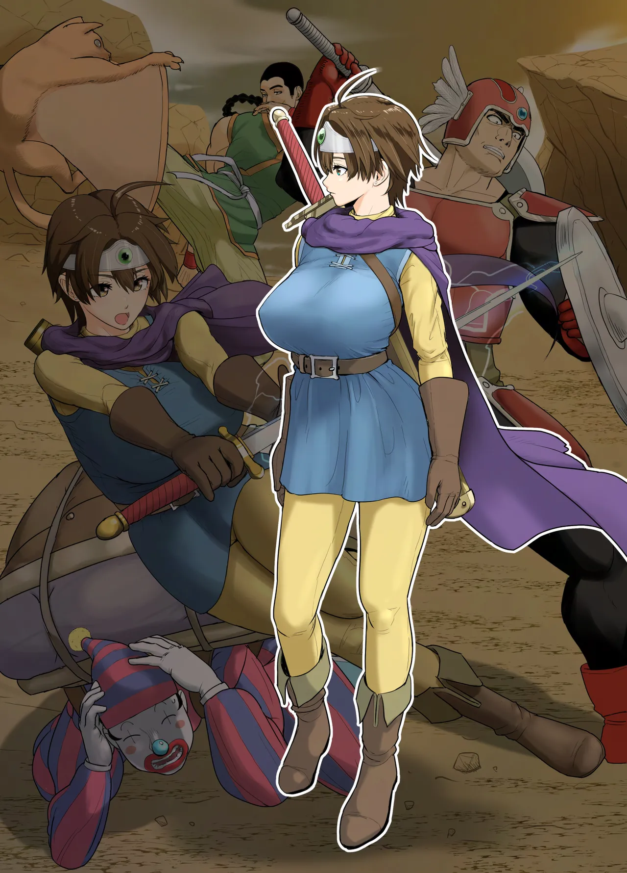 DQ Onna Yuusha Daily Sex ~Tabi no Nakama Kara Mainichi Nakadashi Saretemasu ~ page 5 full