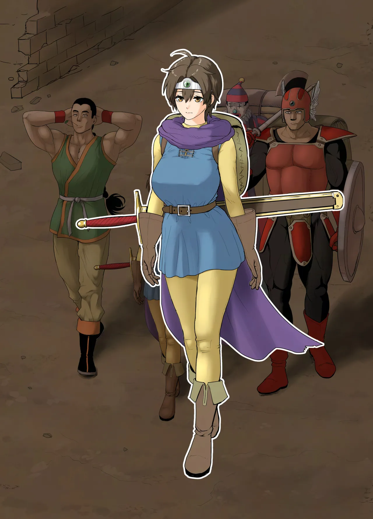 DQ Onna Yuusha Daily Sex ~Tabi no Nakama Kara Mainichi Nakadashi Saretemasu ~ page 9 full