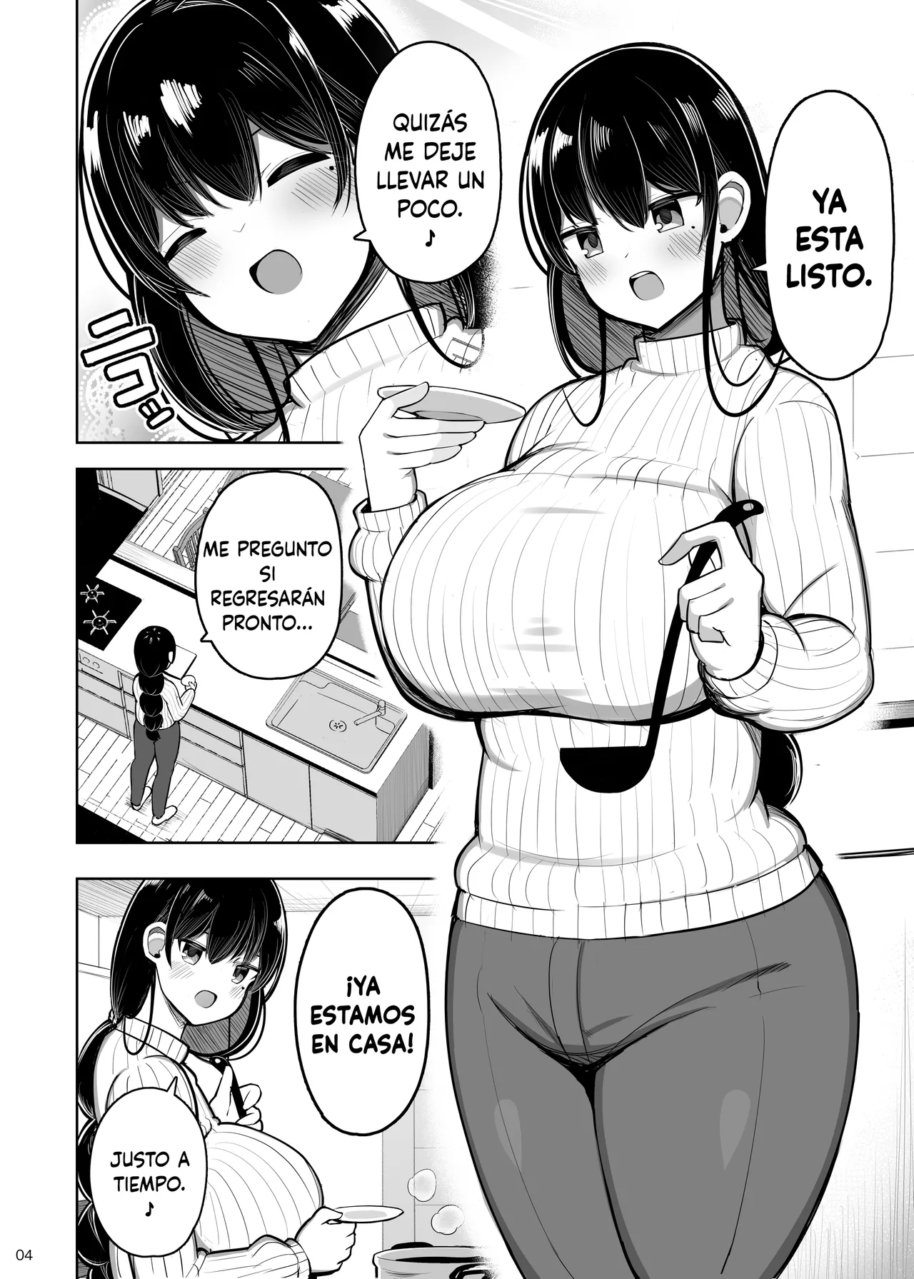 Ara Ara Mama to Musume no Kareshi｜Ara Ara Mamá y El Novio de Su Hija page 4 full