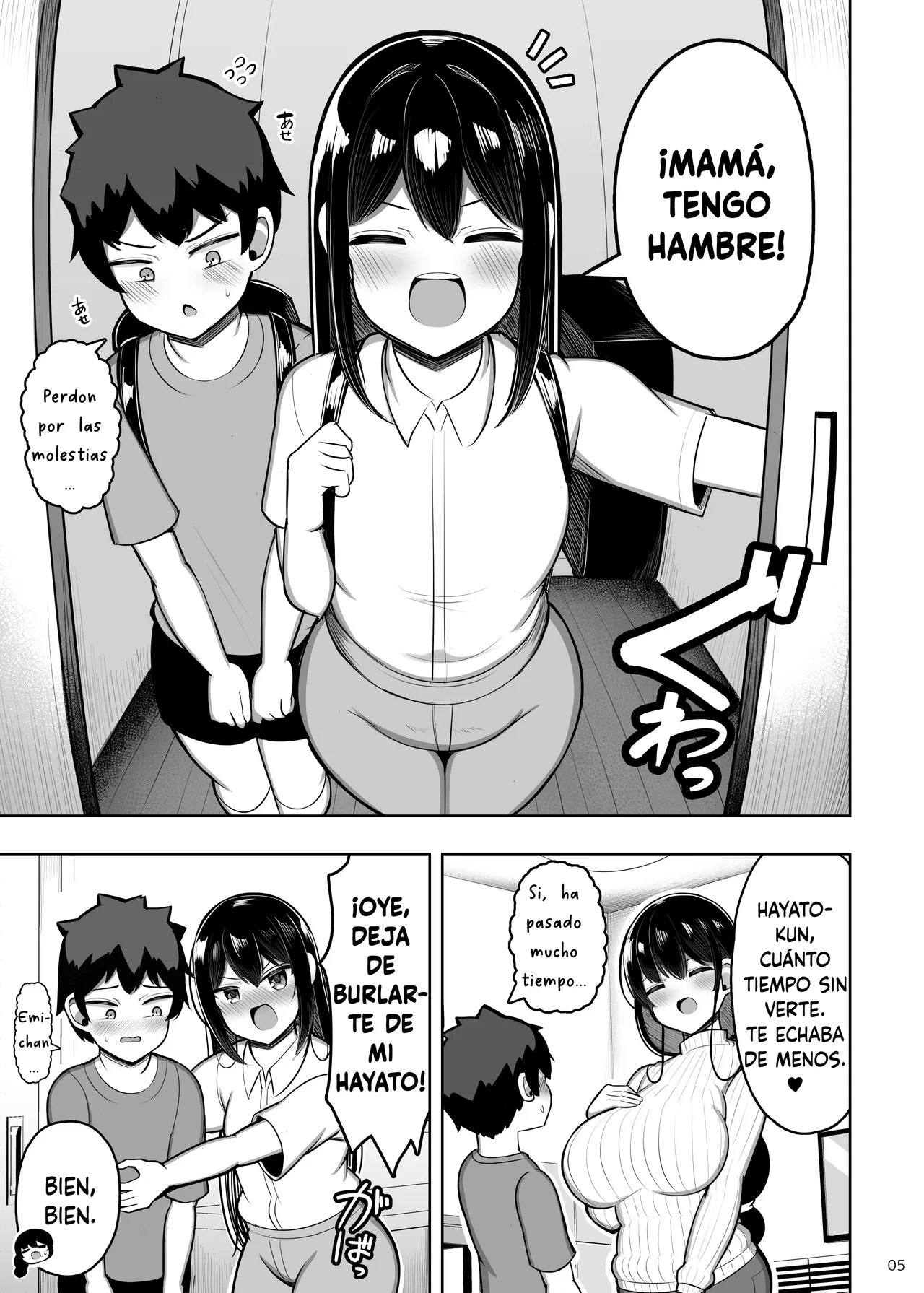 Ara Ara Mama to Musume no Kareshi｜Ara Ara Mamá y El Novio de Su Hija page 5 full
