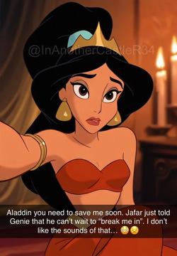 Jasmine cheats on Aladdin with Jafar