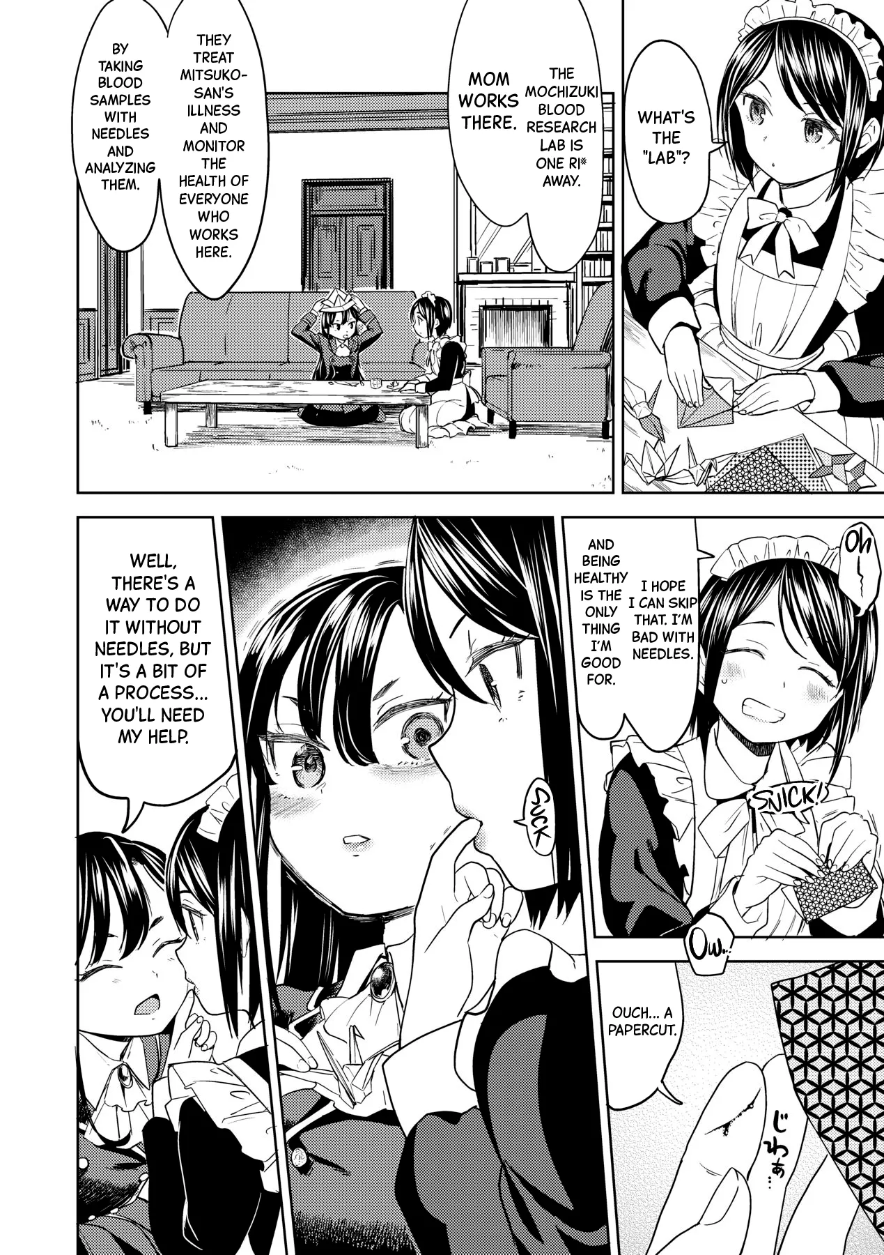 Mochizuki Ketsueki Kenkyuujo no Musume | The Girl from the Mochizuki Blood Science Lab Ch.1-4 + Bonus page 10 full