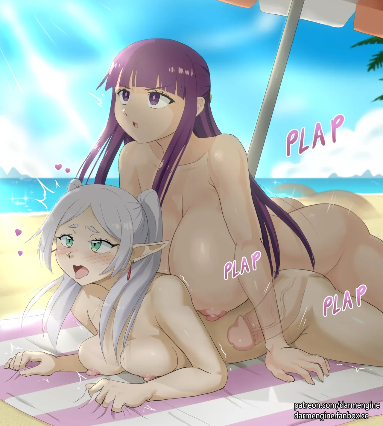 Frieren x Fern Futanari 2-Panel Comic page 6 full