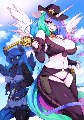 All hail Princess Luna  and Princess Celestia  My little Pony cover