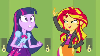 Sunnset Shimmer and the Sirens   My little Pony cover