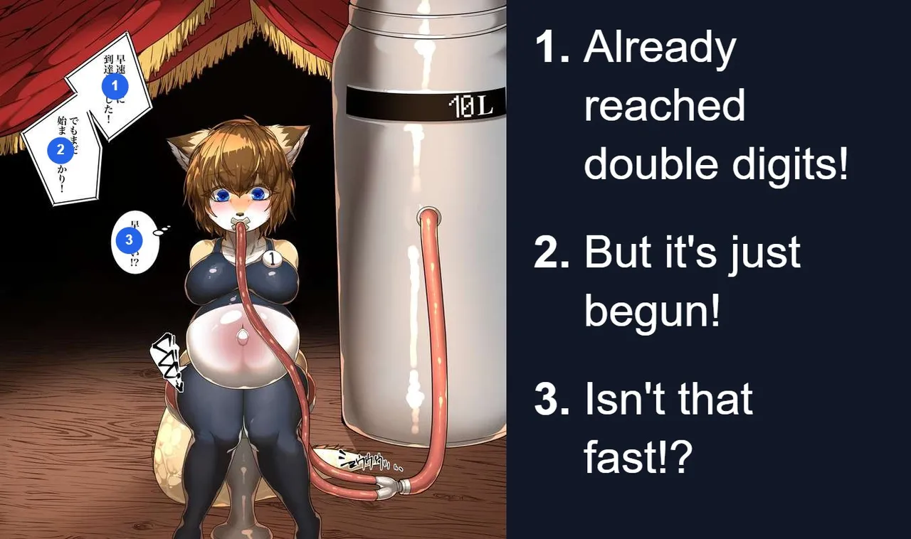 A female furry girl gets bloated and fills the entire venue at the belly auction page 6 full