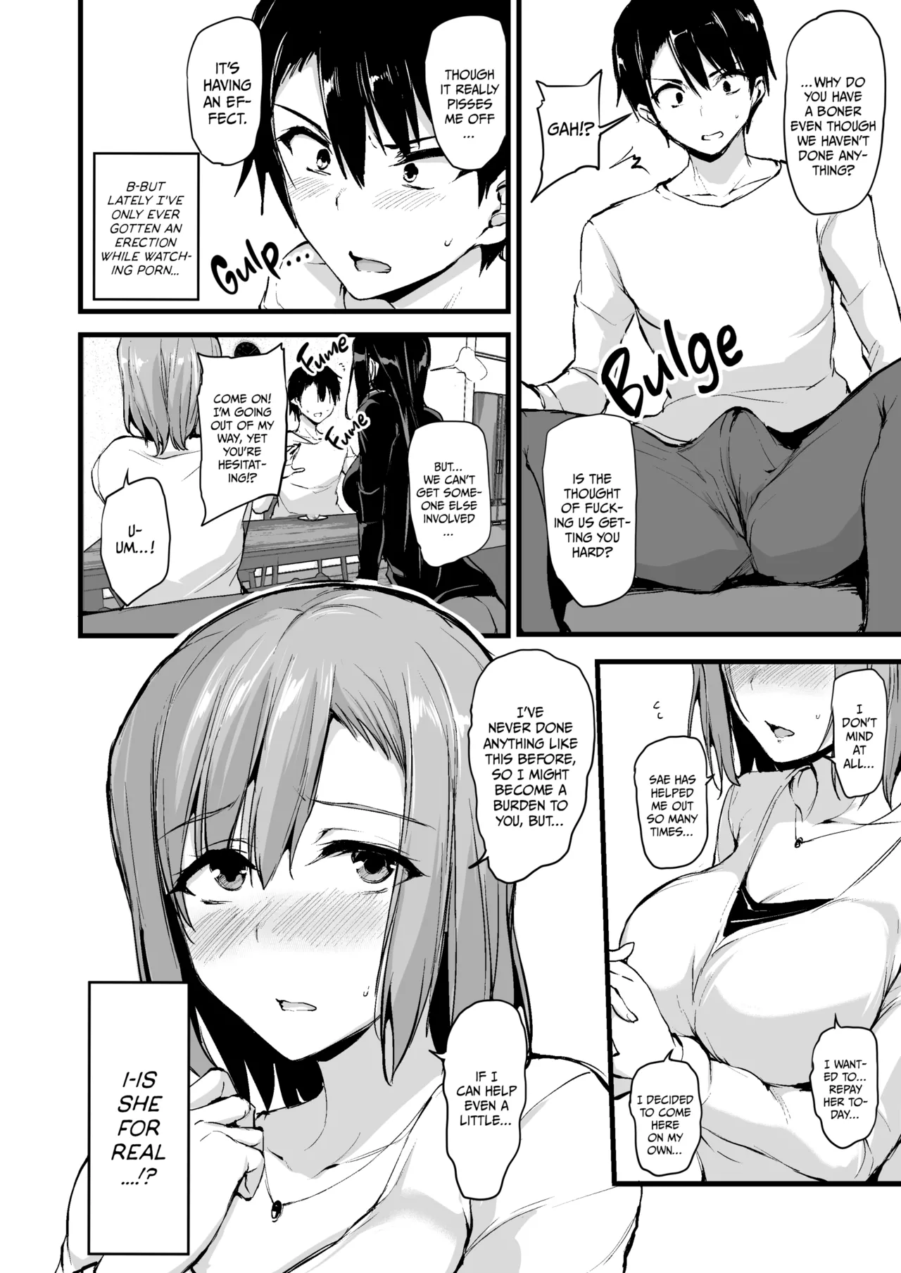 Kyonyuu Ga Futariinai To Bokkishinai Otto No Tame Ni Tomodachi O Tsuretekita Tsuma Chapter 1-3 page 7 full