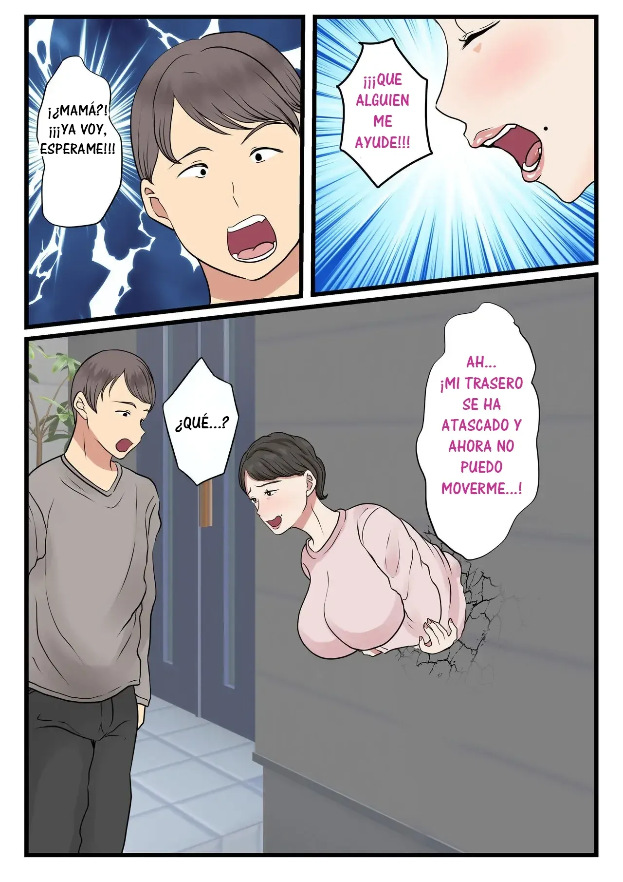 Haha ga Kabe ni Hamatte Ugokenakatta node...｜El Día que Mi Madre Quedó Atrapada en la Pared y No Podía Moverse... page 8 full