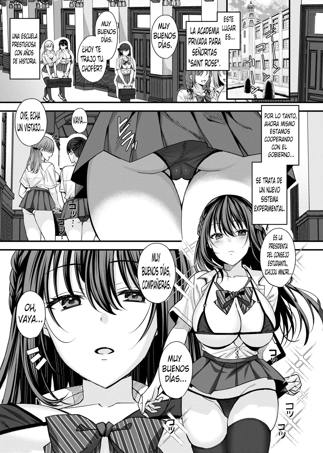 Kiritsu Ero Ero Jogakuin ~Seitokaichou Ichijou Minori no Baai~ - Stand up! eroero Girls school｜De Pie, Alumnas Eróticas ~Arco de la Presidenta del Consejo׃ Ichijou Minori~ page 2 full