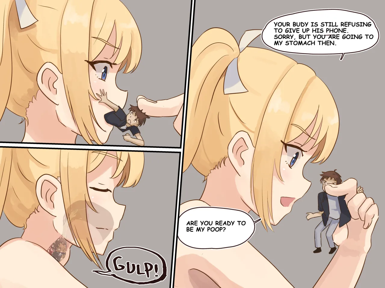 Watch as your friend is digested along with the pizza page 6 full