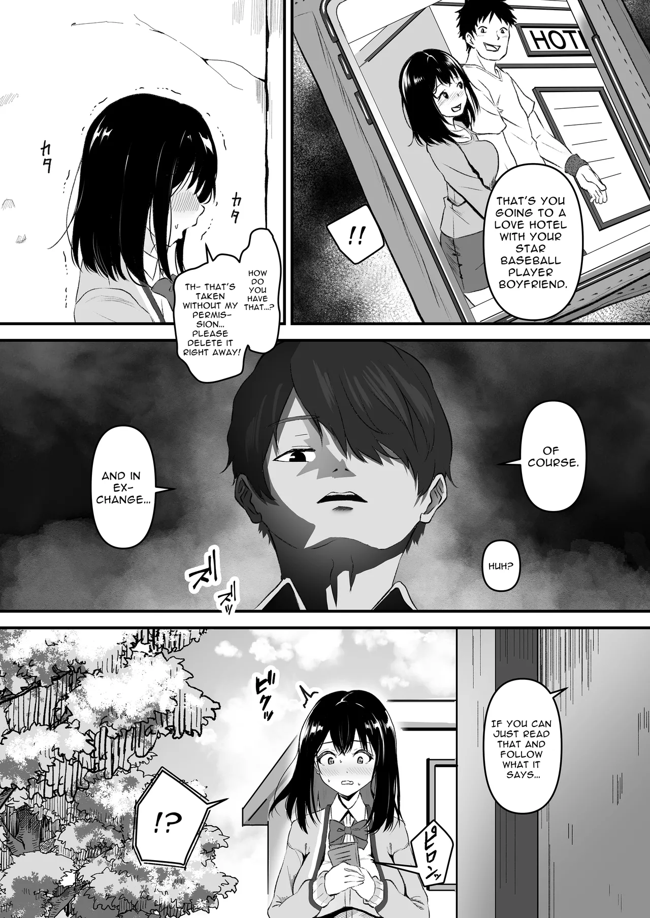 JK Odoshite Isshuukan de Netori Kansui! Kareshi o Mamoru Kenage na Anoko o Choukyou shichaou! | Blackmailed JK Cucked Within The Week! ~sexual discipline for a girl protecting her boyfriend~ page 4 full
