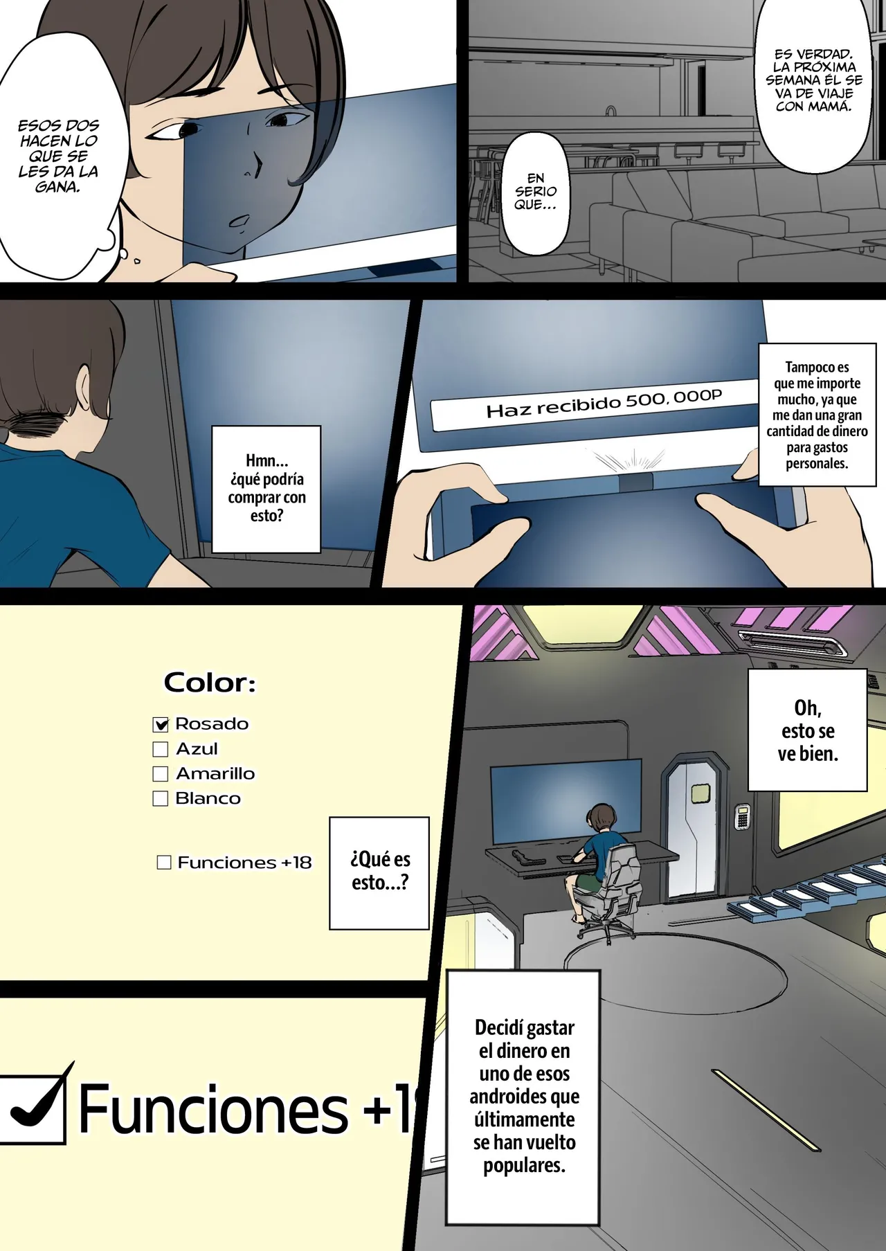 Chou Noukou Sex Android to Daeki x Koushuu | Sexo Intenso con una Androide Sexual -Saliva y mal Aliento- page 5 full