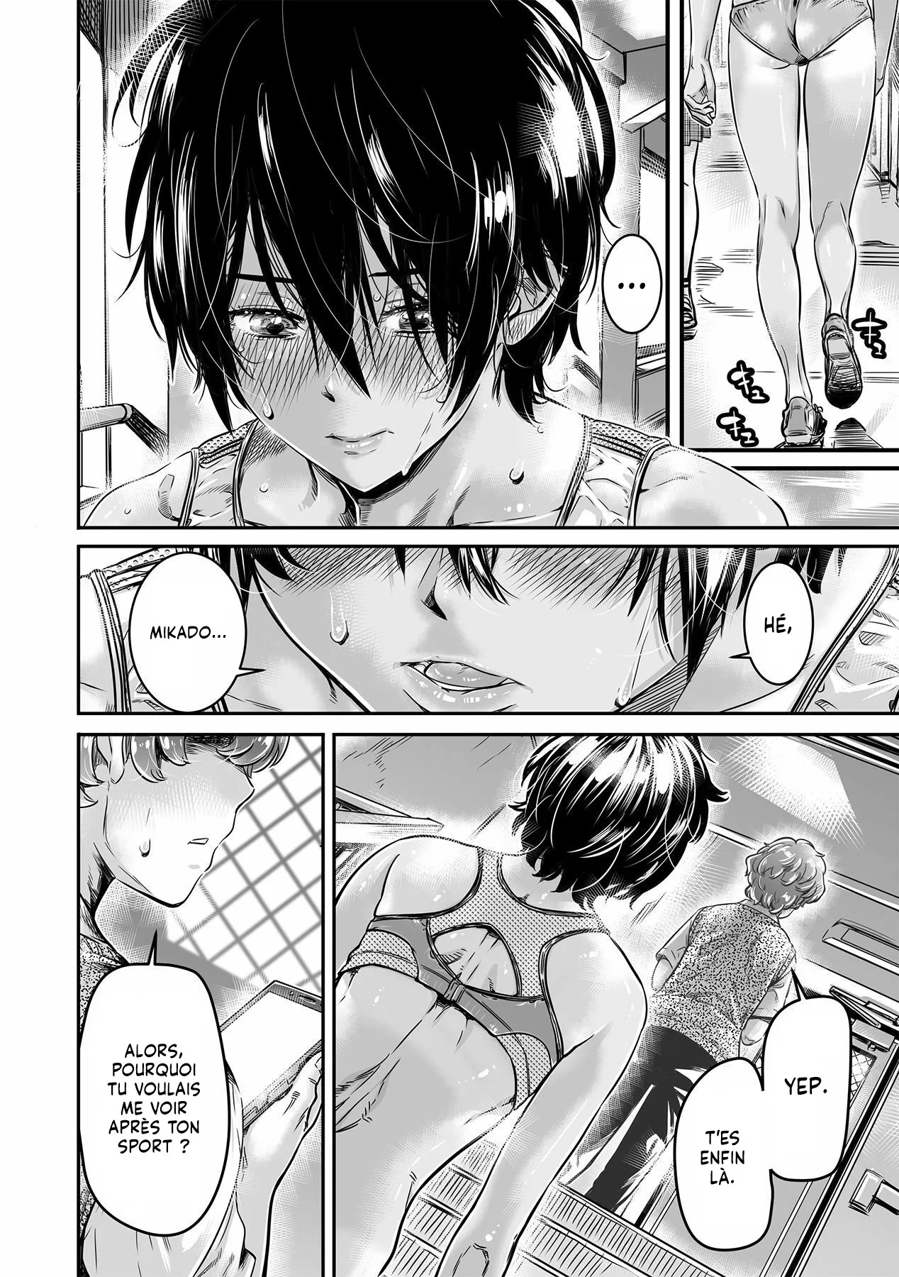 Shinchou 175cm no Rikujou Shoujo wa Kouhai Danshi no Seishi o Nomitagaru | Une Fille d'1m75 qui fait de l'Athlétisme veut boire le Sperme de son petit copain page 9 full