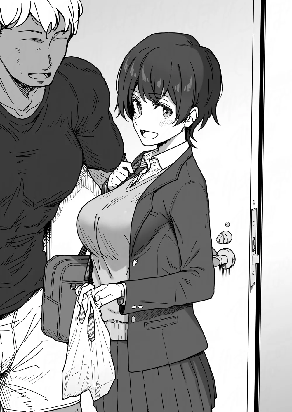 ずっと想いを寄せてる幼馴染から義理でも嬉しいバレンタインチョコを今年も貰えるかと思っていたのに、当の幼馴染はそんなこと忘れてホームステイしに来てるつよつよ外国人に連日連夜ガッツリま〇こほじくられて逆バレンタインされてる絵です。 page 7 full