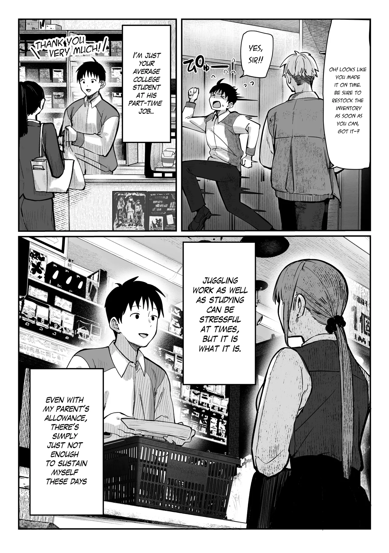Oshiete Ageru ~Kyonyuu Bijin Onee-san to Rouninsei no Boku no OO na Ohanashi Zenpen~ page 4 full