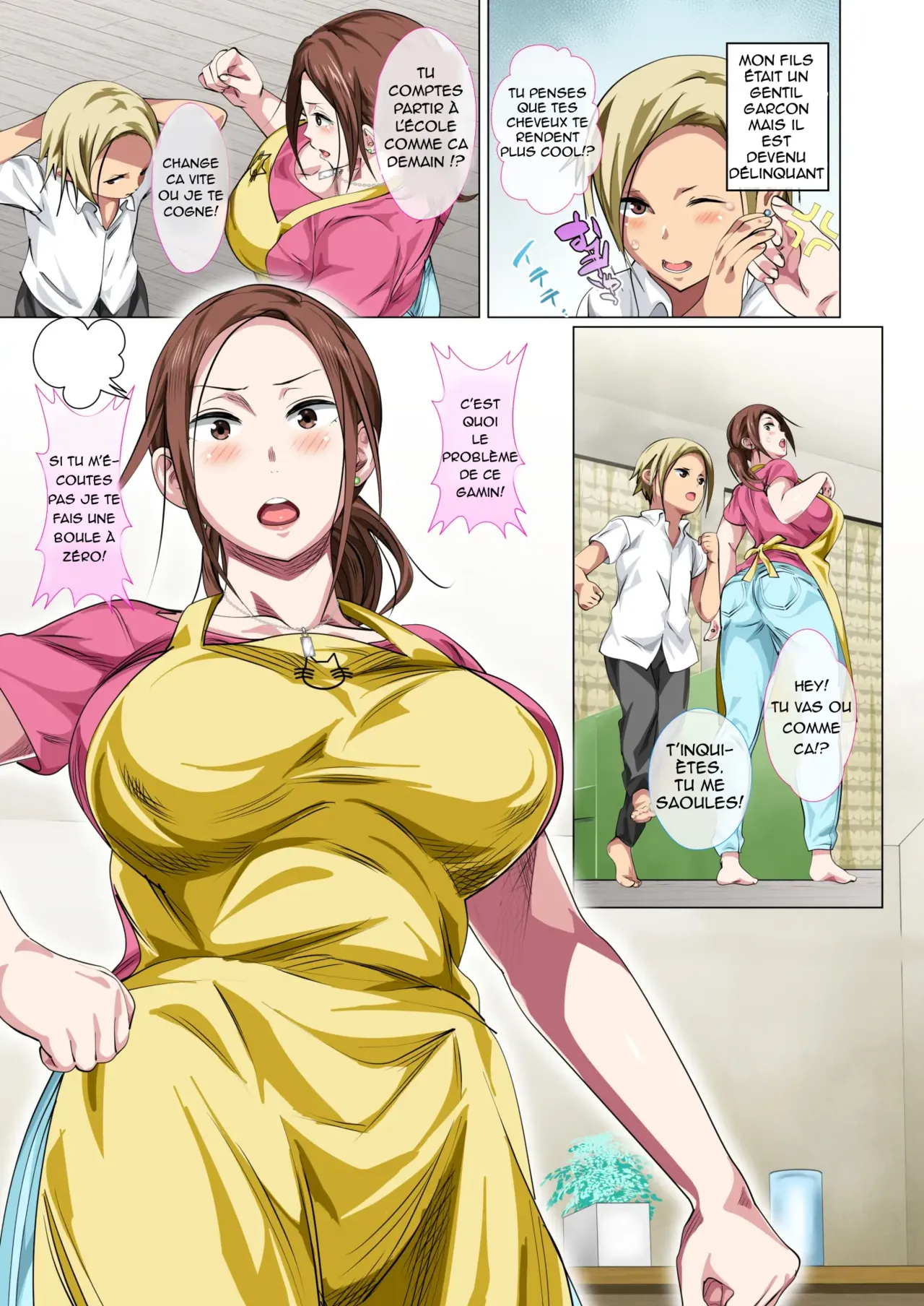 Okorinbo Mama no Amayakashi Sex de Furyou Musuko ga Kousei Shita Hanashi | Rédemption d'un fils délinquant par la douceur d'une mère colérique page 3 full