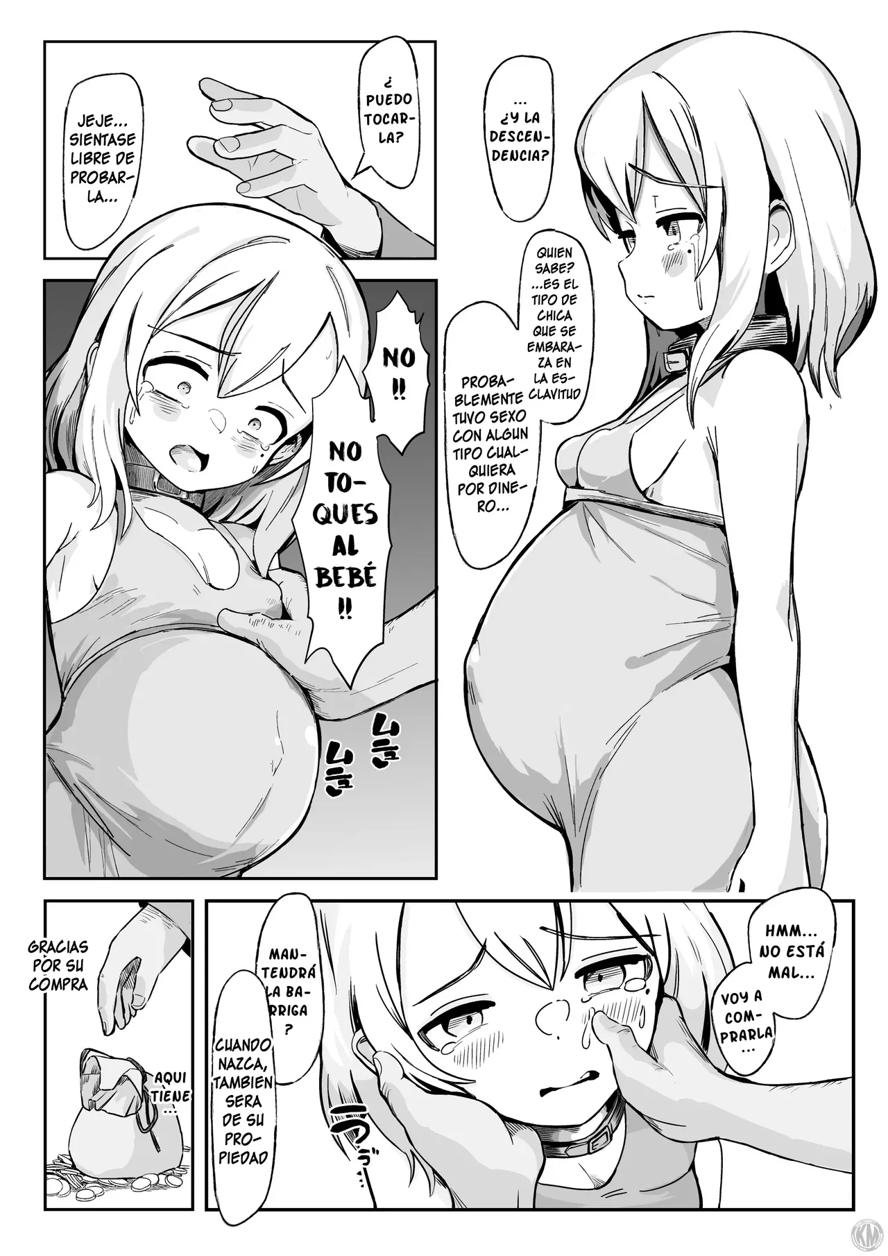 Hirowareta Botebara Onnanoko to Sex no Choppiri Hageshii Goshujin-sama｜Un Poco de Sexo Intenso Entre una Chica Embarazada Comprada y su Amo page 3 full