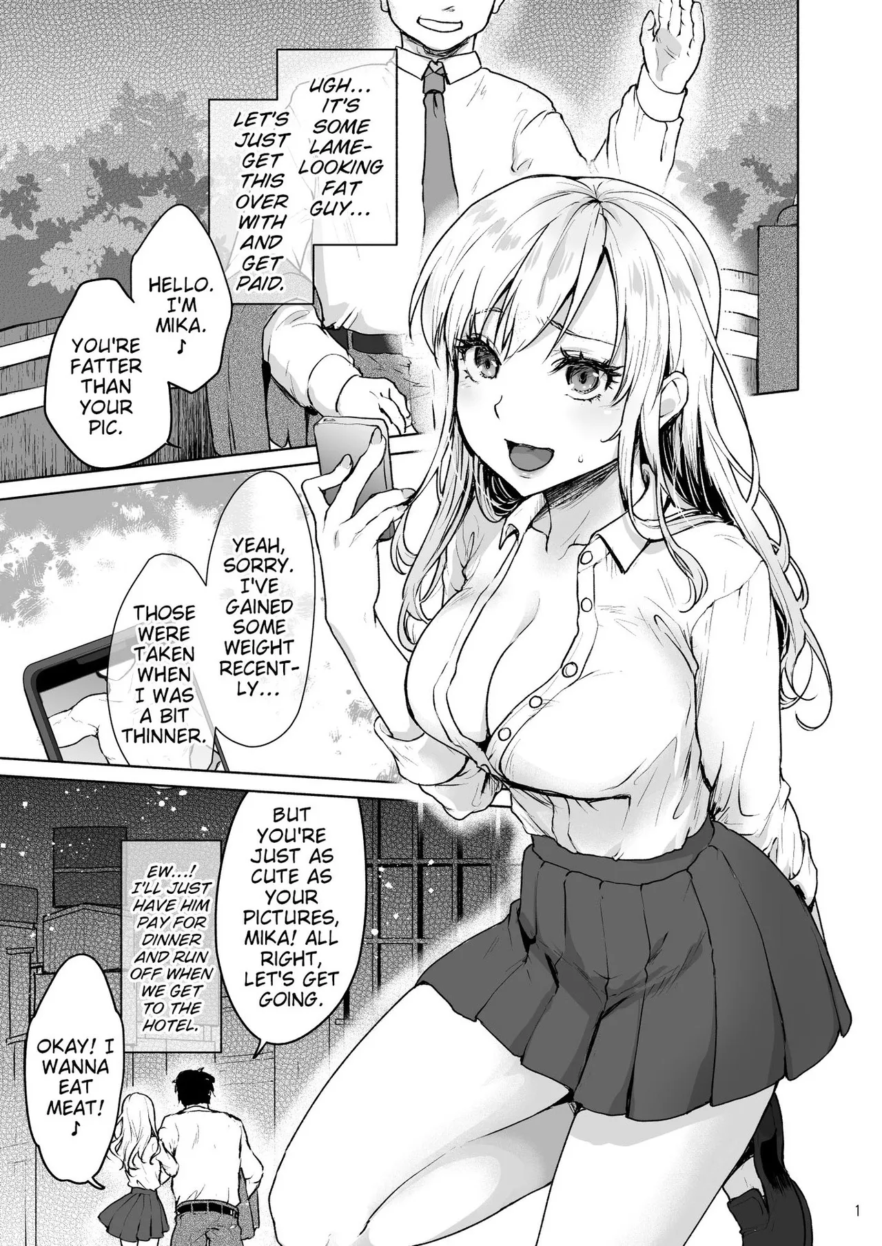 Namaiki na Papakatsu Joshikousei ni Oji-san ga Tappuri Shitsukete Agemashita. | A Cheeky Schoolgirl Gets Thoroughly Disciplined by a Sugar Daddy. page 2 full