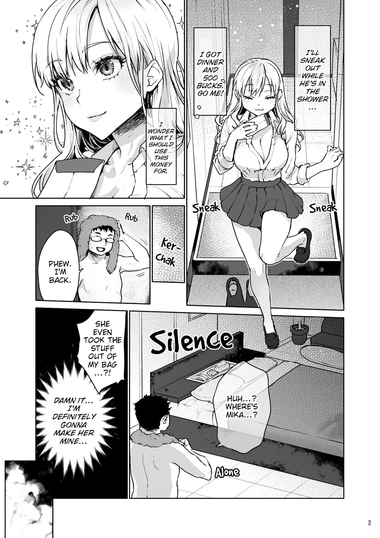 Namaiki na Papakatsu Joshikousei ni Oji-san ga Tappuri Shitsukete Agemashita. | A Cheeky Schoolgirl Gets Thoroughly Disciplined by a Sugar Daddy. page 4 full