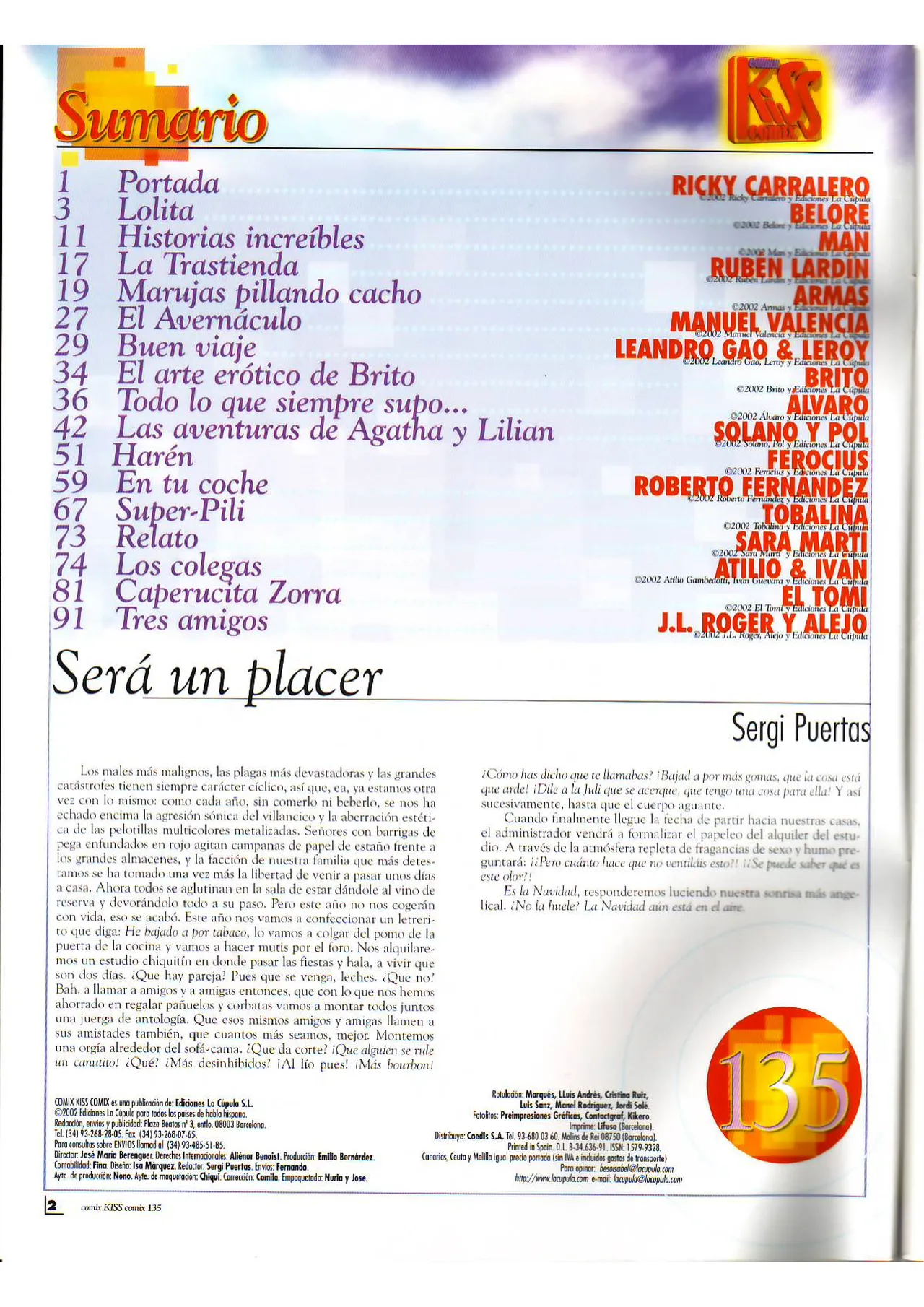 Kiss Comix #135 page 2 full