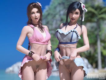 tifa aerith bikini Patreon cover