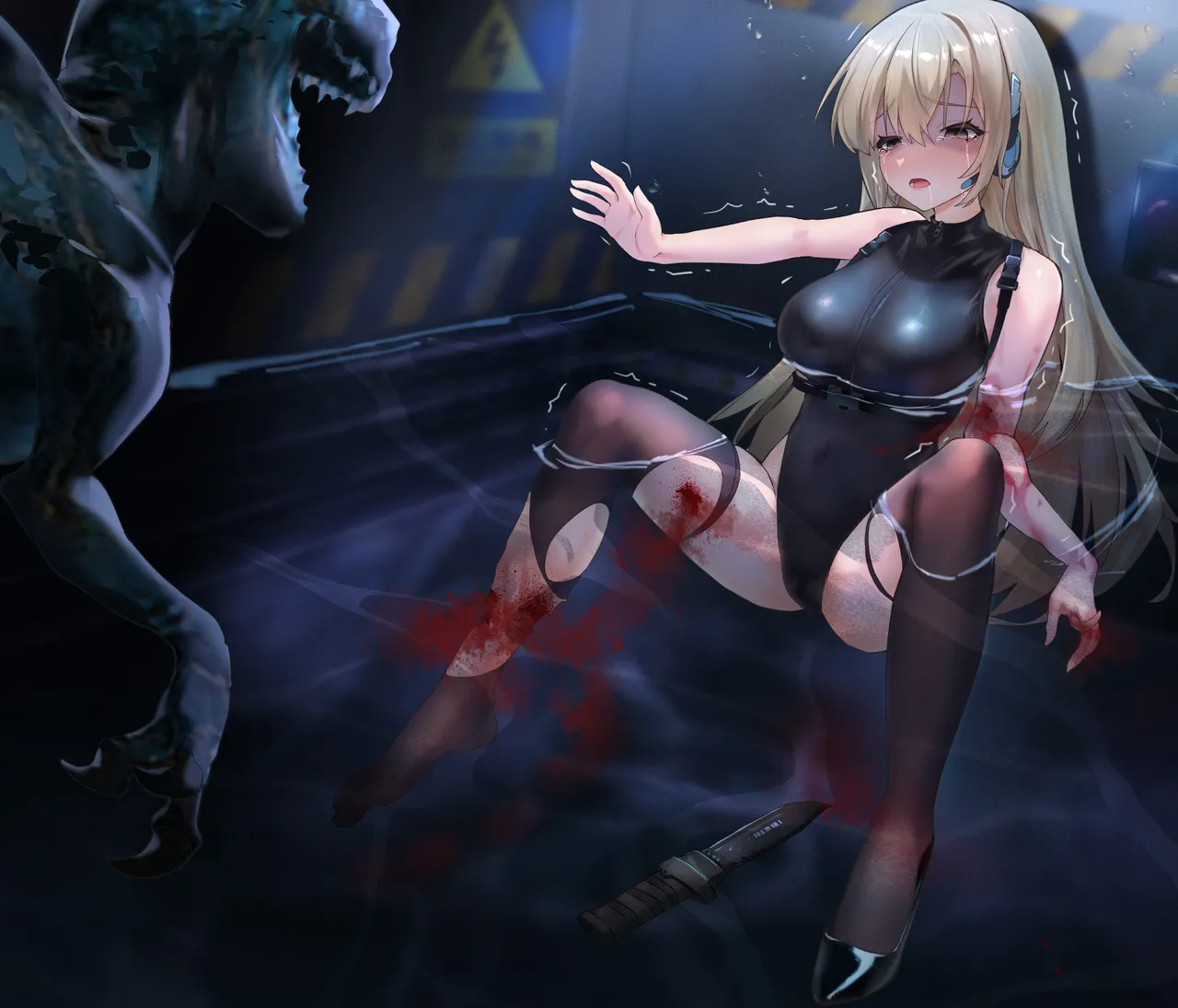 被迅猛龙袭击的女船员（18g） page 2 full