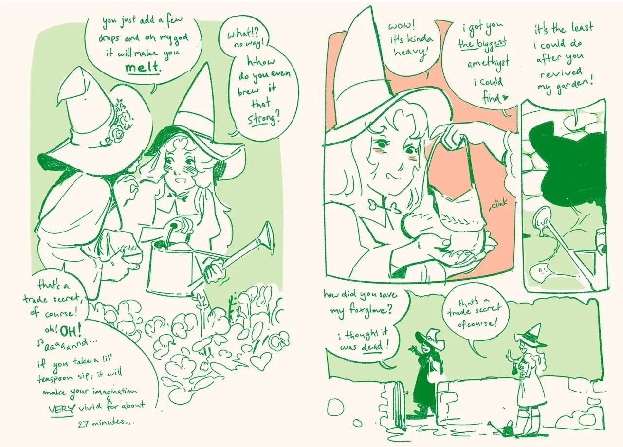 Garden Witch &amp; Geraniums page 1 full
