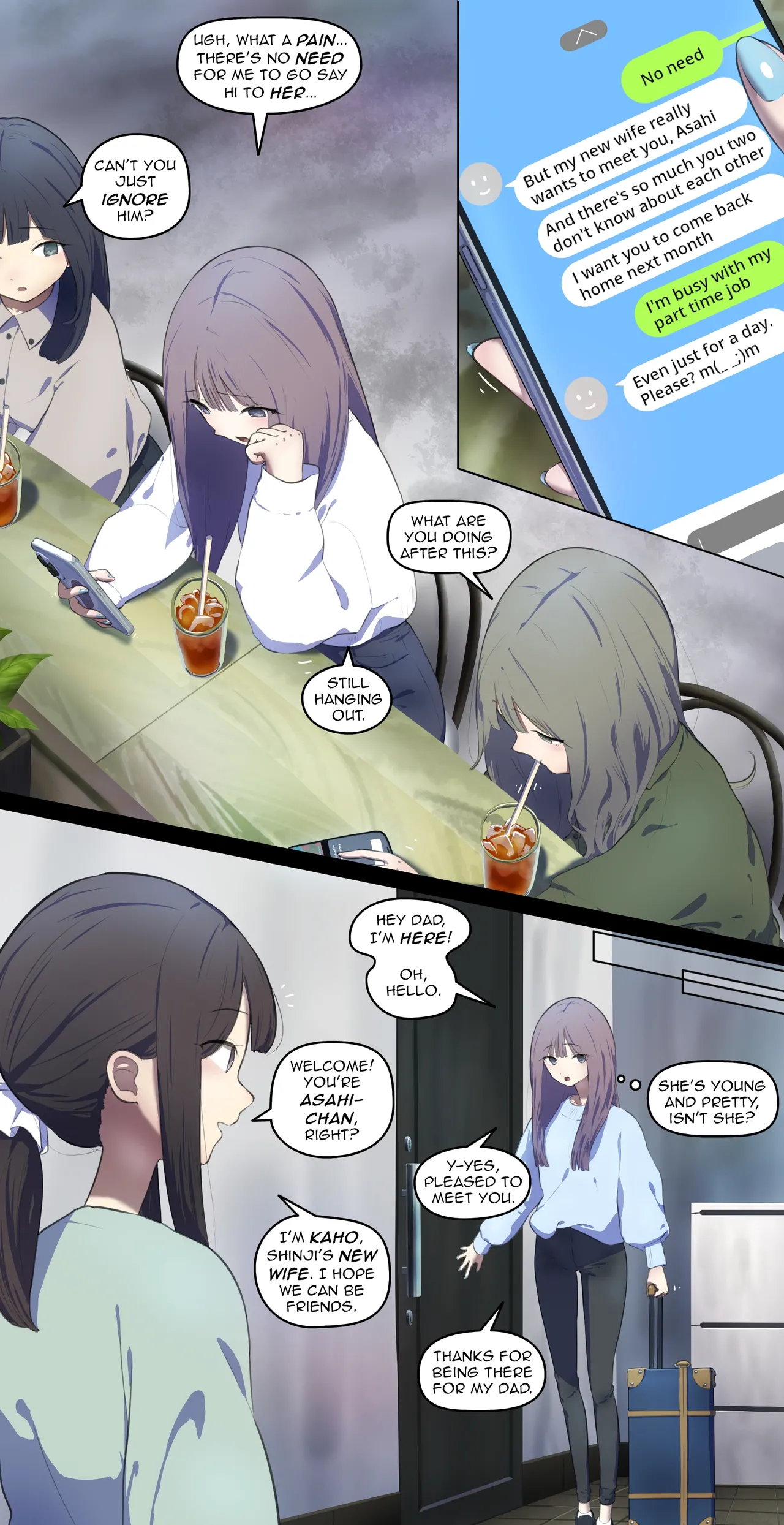 My father remarried, so I went to say hello… 【Translated by kochakaden】 page 1 full