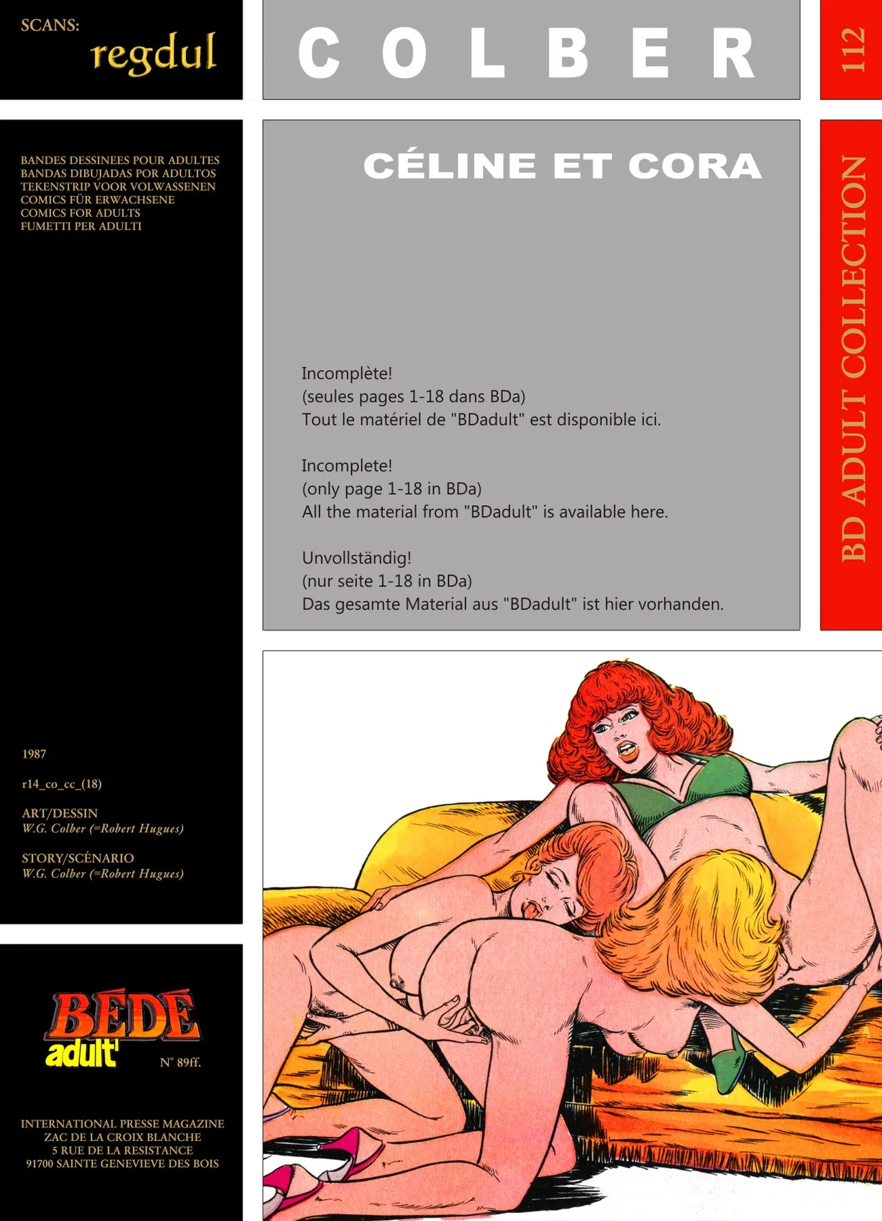 W. G. Colber  - Céline et Cora page 1 full