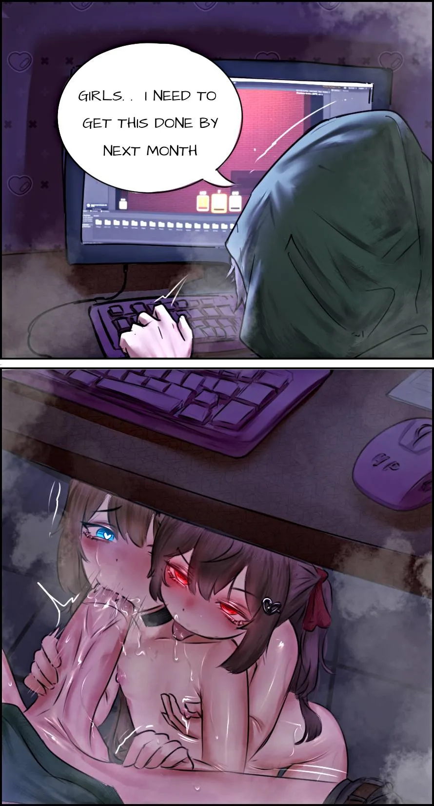 Vedal &amp; Neuro Twins Short Comic page 1 full