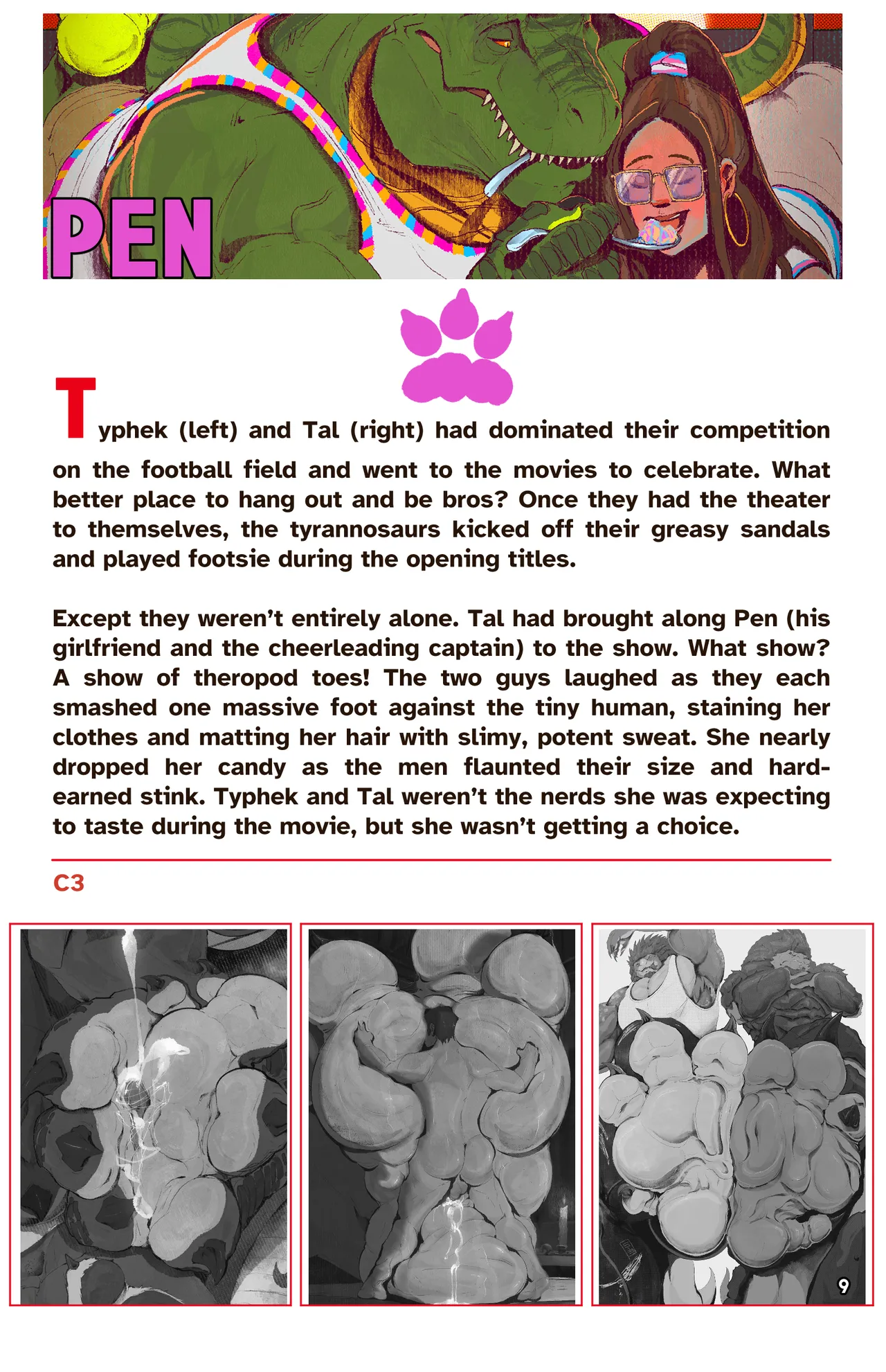 Paws vs. Feet: Collaborative Artbook page 9 full