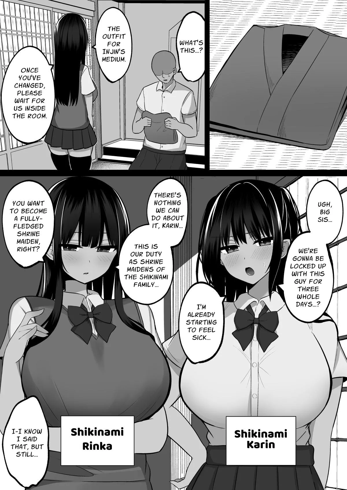 Shrine Maidens of Injin: Mating Ritual With 2 Busty Miko Sisters, Locked in the Lust God's Shrine! page 3 full