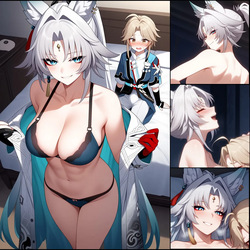 Feixiao x yanqing (artist: ai4fun) (honkai star rail) [AI Generated]
