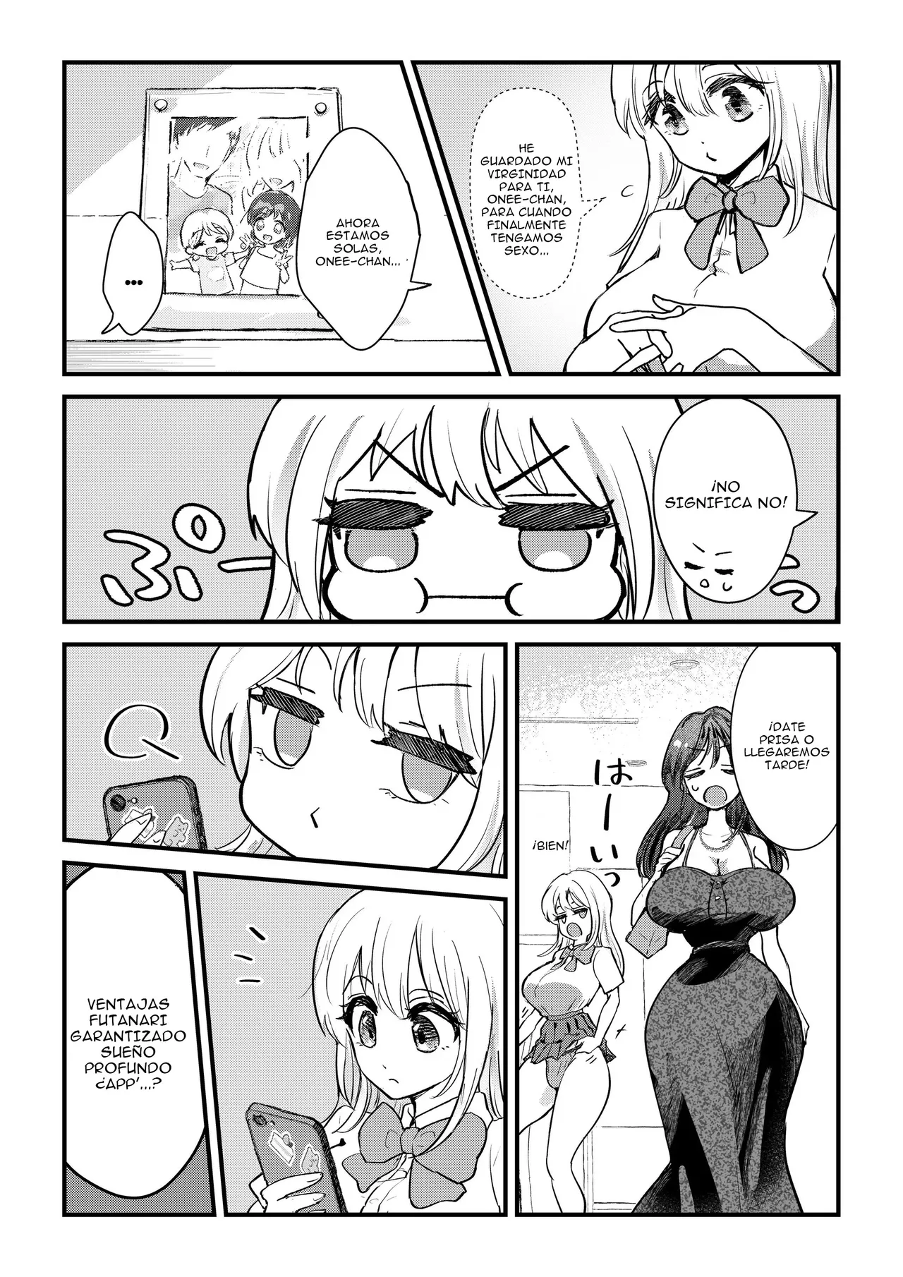 Futanari Imouto ga Daisuki na Onee-chan o Suiminkan Suru Hanashi｜La Historia de una Hermanita Futanari que Viola a Su Hermana Mayor page 3 full