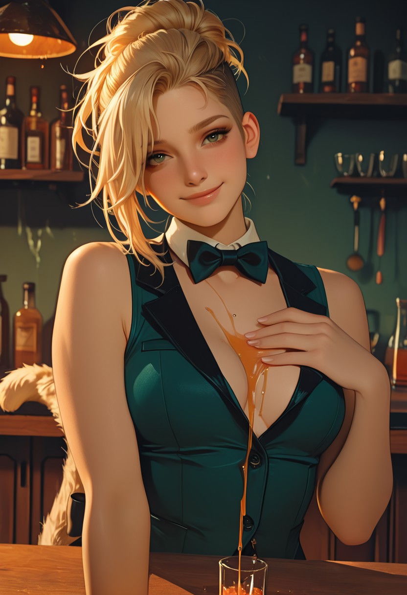 BAR COUNTER TEASE – LIQUID BODY SEDUCTIVE GAZE page 8 full