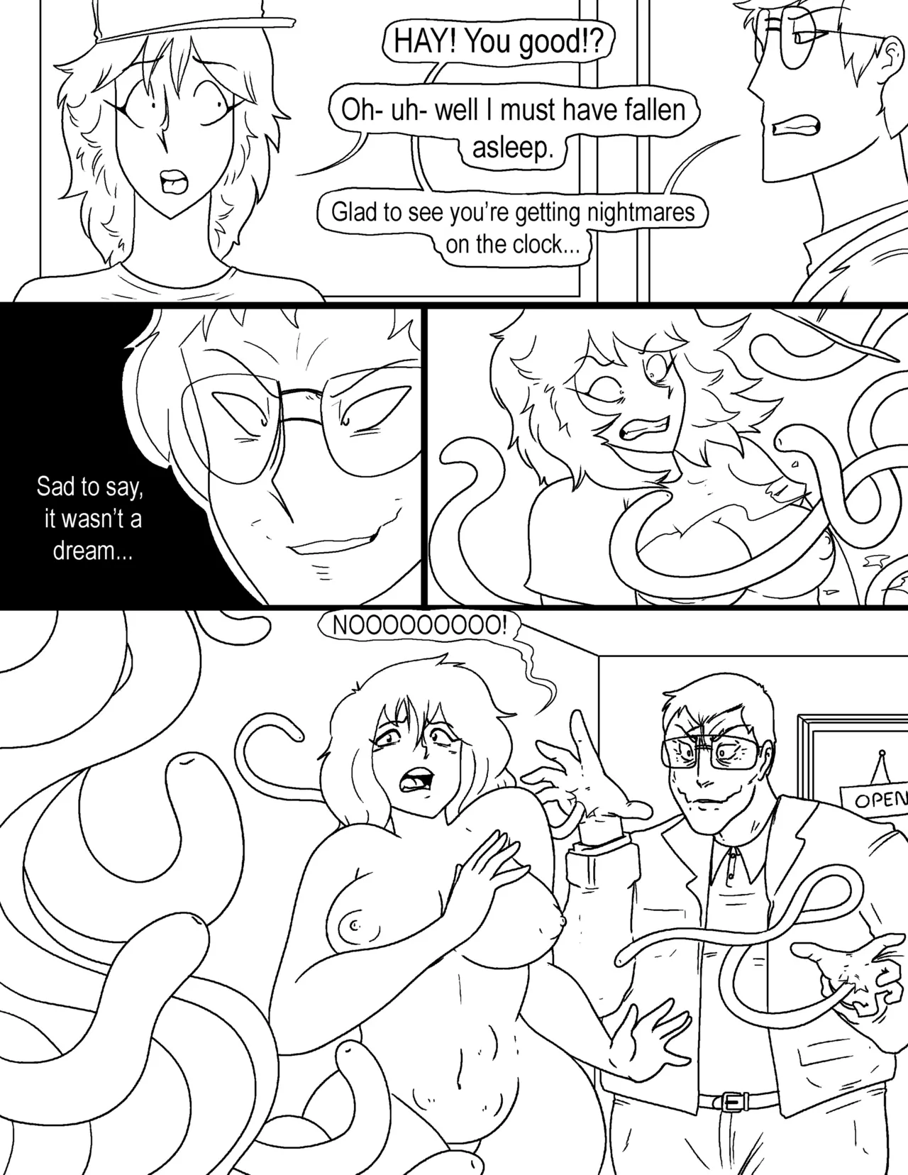 THE INVADED PIZZA WORKER AND THE PUMPER TENTACLES FROM MARS page 9 full