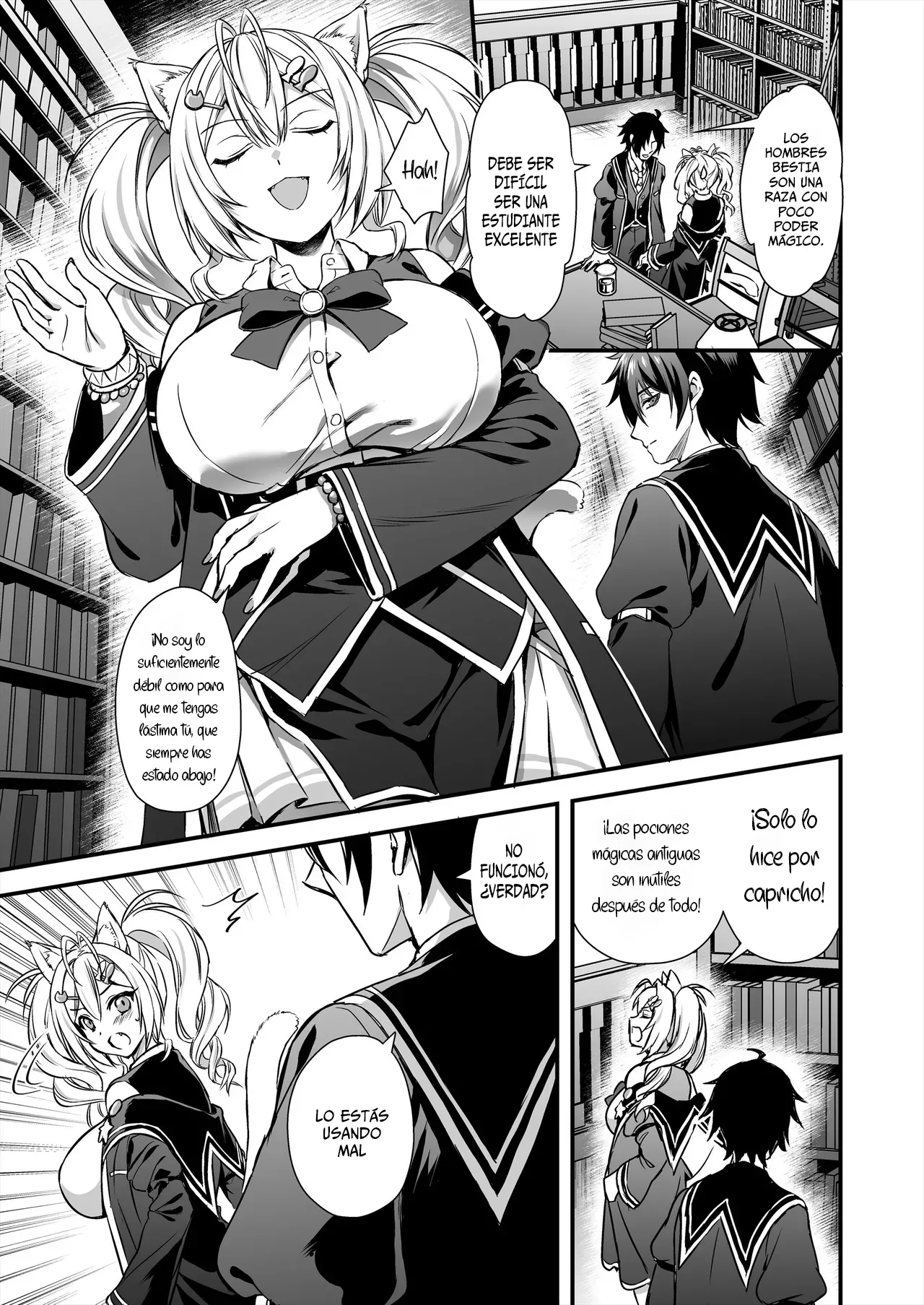 El desertor de la academia de magia 2. Descubrí el secreto de una chica con orejas de gato y le frote los pechos page 8 full