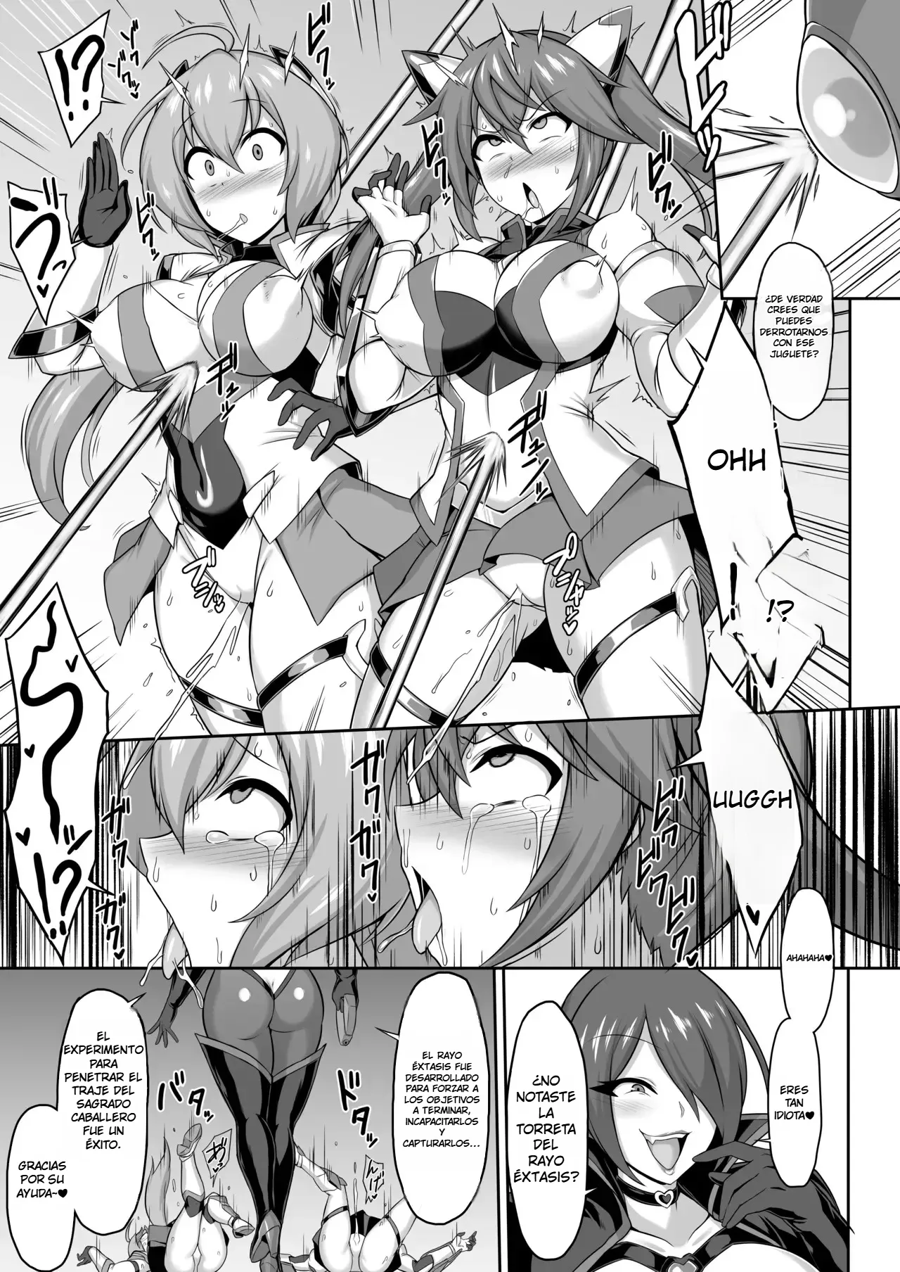 Seisou Kouki Sacred Flare &amp; Aqua -Buzama Sentouin-ka Songen Hakai Keikaku-｜Princesas del Atuendo Sagrado׃ Las Santas Flare &amp; Aqua -El Plan para Degradar a las Combatientes y Destruir su Dignidad- page 7 full