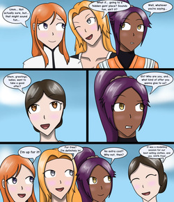 Orihime, Rangiku, Yoruichi