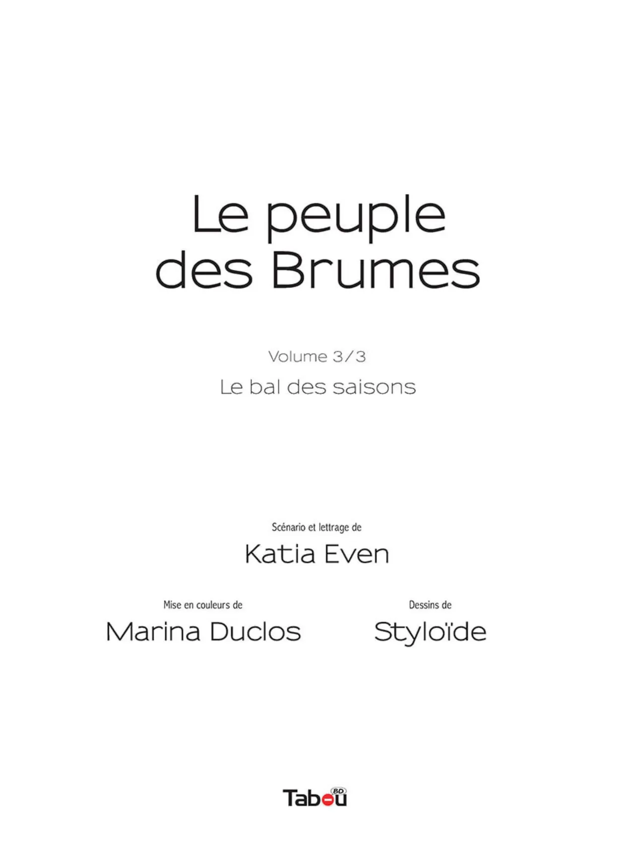 Le peuple des brumes T3 - Le Bal des saisons page 2 full